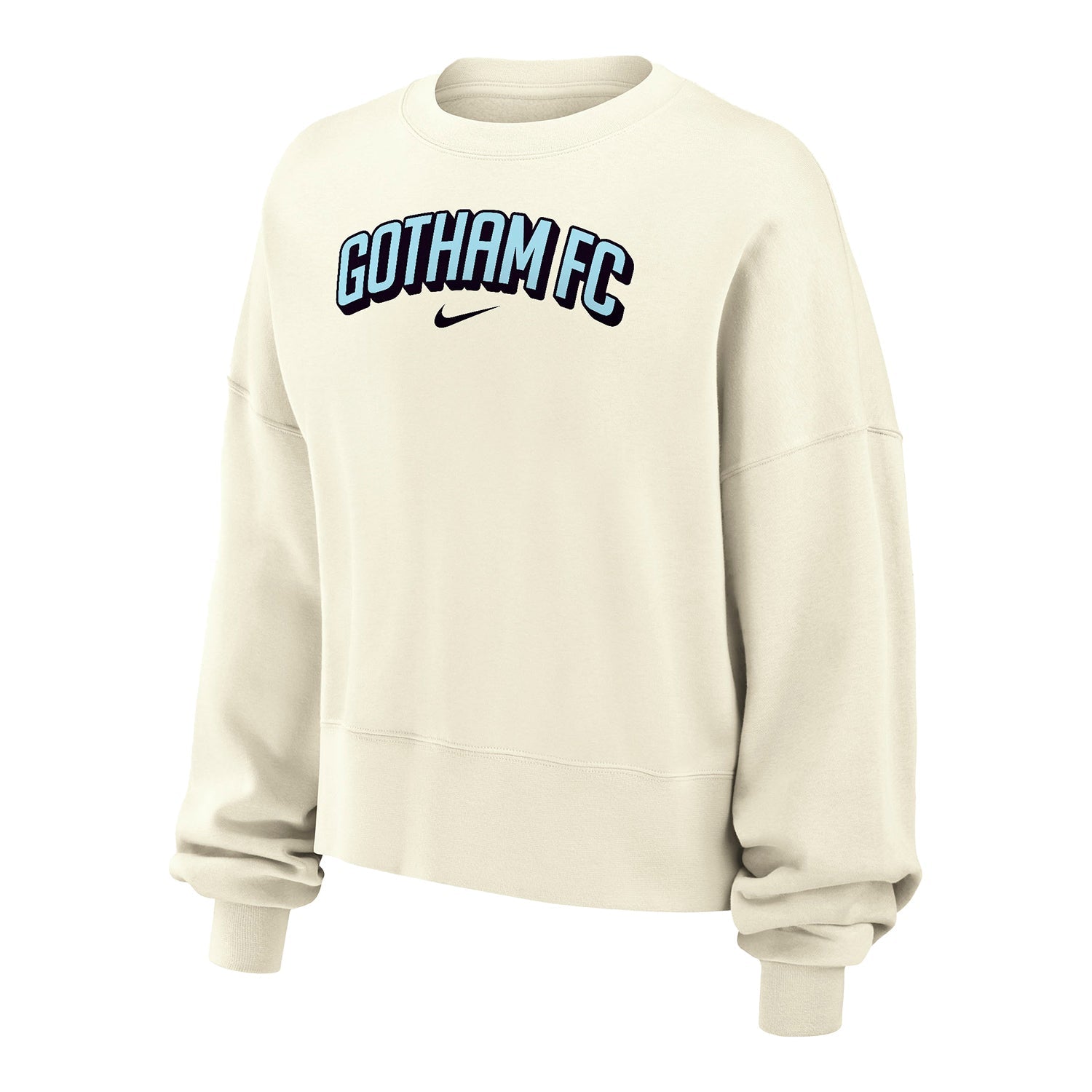 Women's Nike NJ/NY Gotham FC Status Off-White Crewneck - Front View