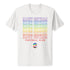 Unisex NJ/NY Gotham Pride Repeat White Tee - Front View