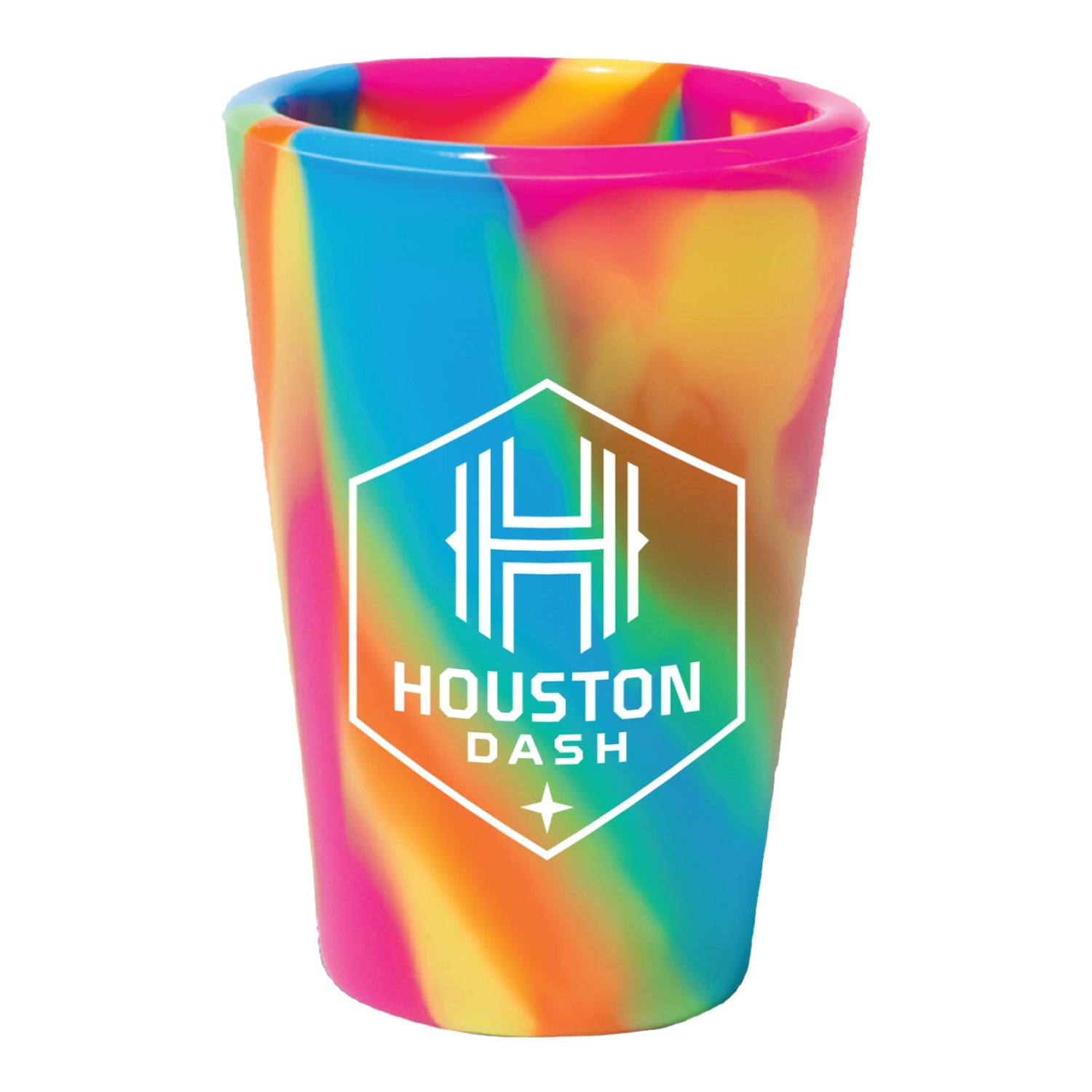 WinCraft Houston Dash Hippie Silicone Shot Glass - Front View