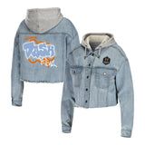 Women's Houston Dash WEAR Cropped Denim Jacket - Front View