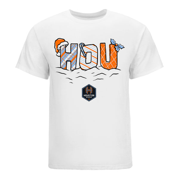 Unisex Houston Dash Holiday White Tee