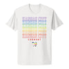 Unisex KC Current Pride Repeat White Tee - Front View