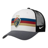 Unisex NC Courage Nike Grey Striped Trucker Hat