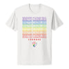 Unisex NC Courage Pride Repeat White Tee - Front View