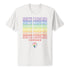 Unisex NC Courage Pride Repeat White Tee - Front View