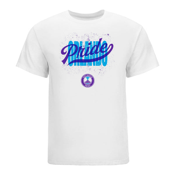 Unisex Orlando Pride Splatter White Tee