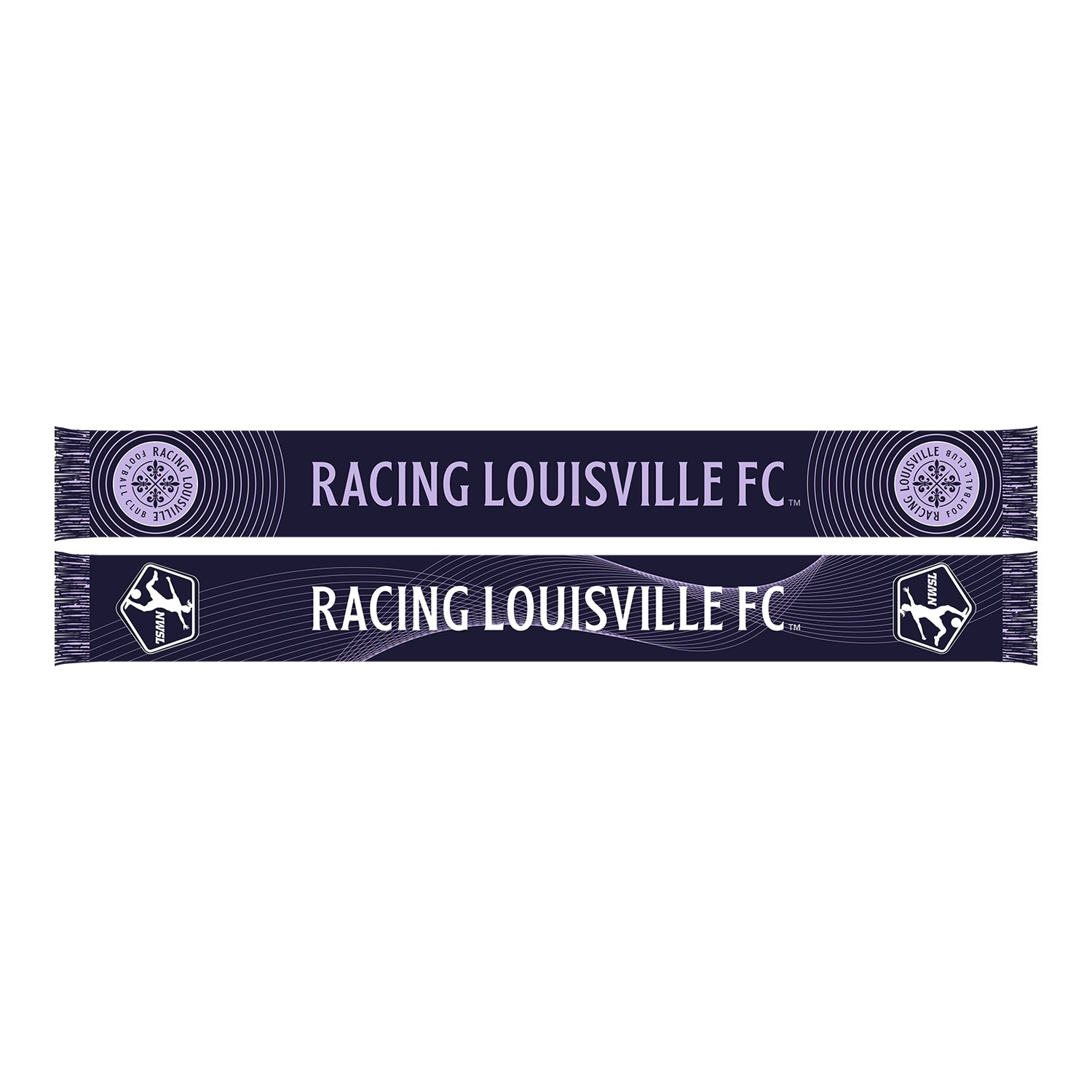 NWSL 2024 Draft Racing Louisville Purple Scarf - Front View