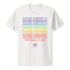 Unisex Racing Louisville Pride Repeat White Tee - Front View
