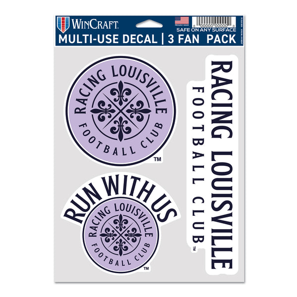 WinCraft Racing Louisville 3-Pack Stickers - Front View