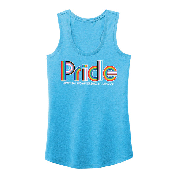 Women's NWSL Pride Blue Tank Top - Front View
