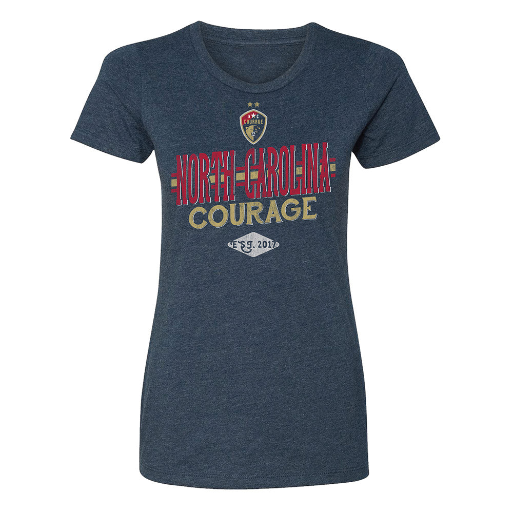 North Carolina Courage Women's EST 2013 Tee in Gray - Front View