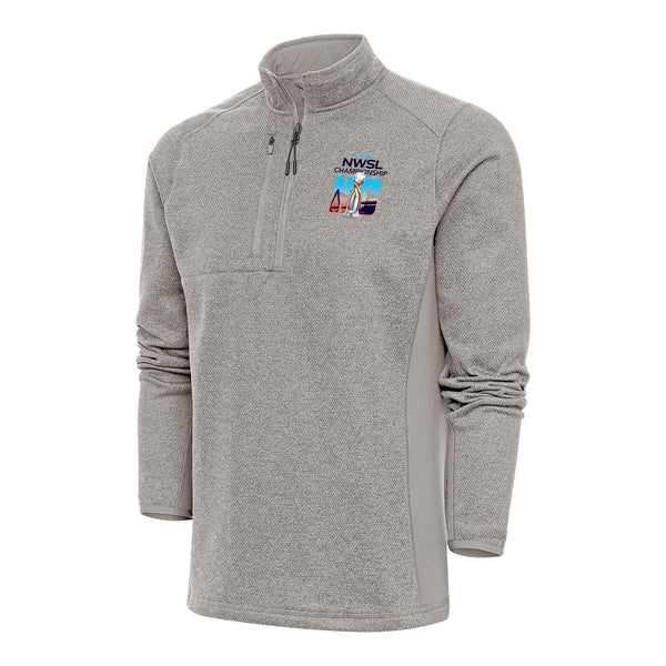 Unisex Antigua 2024 NWSL Championship Course Oatmeal 1/4 Zip Pullover