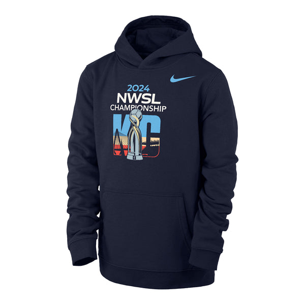 Youth Nike 2024 NWSL Championship Navy Hoodie