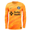 Unisex Nike 2024 Bay FC Replica Orange Goalkeeper Jersey - Front View