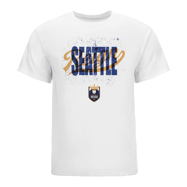 Unisex Seattle Reign Splatter White Tee