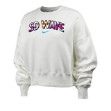 Women's San Diego Wave Nike Off-White Status Crewneck