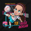 Unisex San Diego Wave Alex Morgan Chibi Black Tee