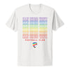 Unisex San Diego Wave Pride Repeat White Tee - Front View