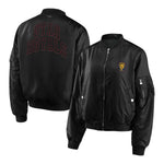 Women's Utah Royals WEAR Black Bomber Jacket - Front View