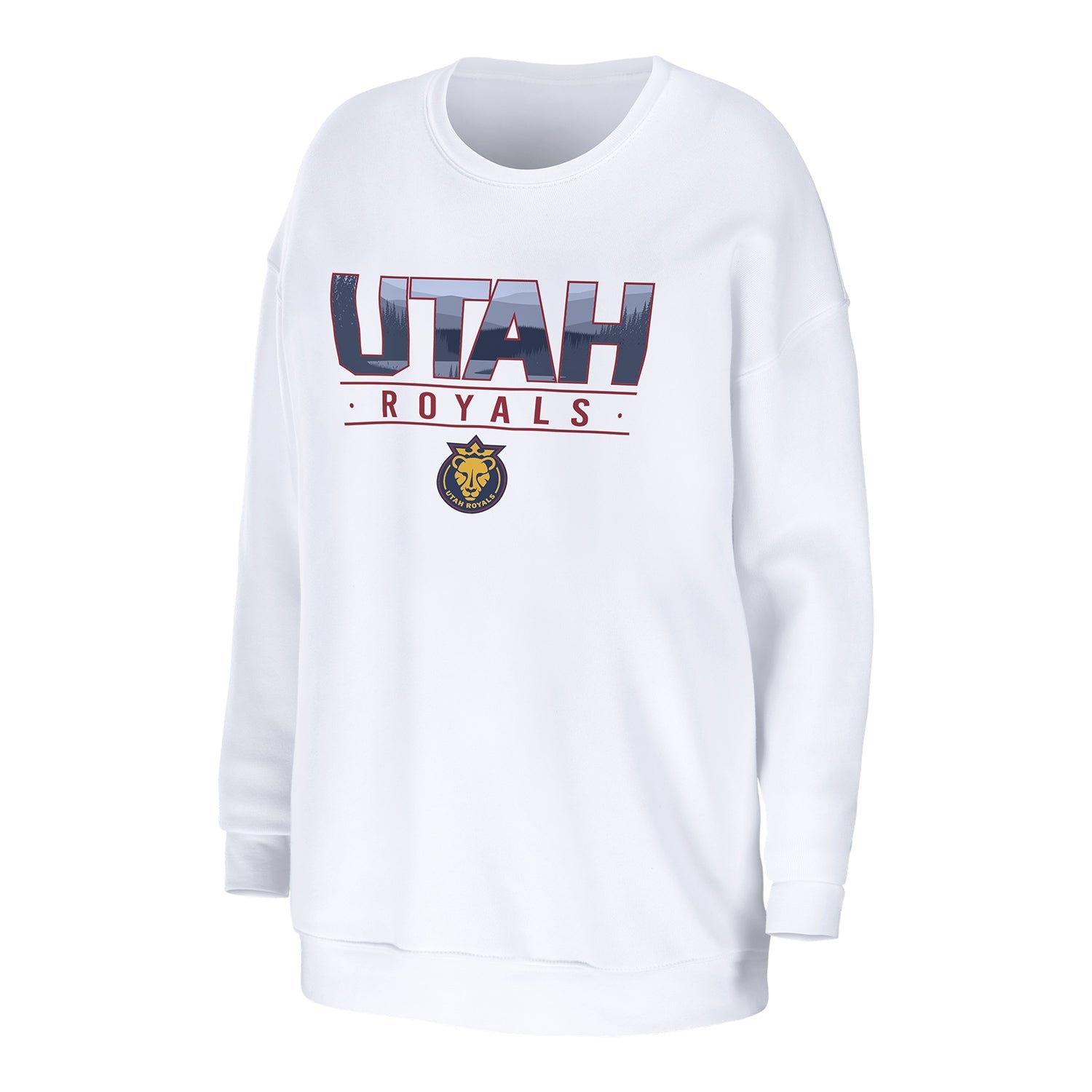 Women's Utah Royals WEAR White Crewneck - Front View