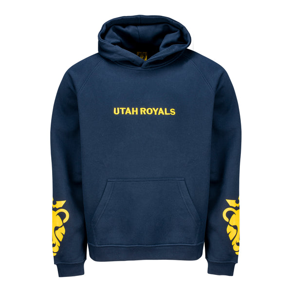 Unisex Utah Royals Oversized Navy Hoodie - Front View