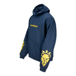 Unisex Utah Royals Oversized Navy Hoodie - Left Side Sleeve View