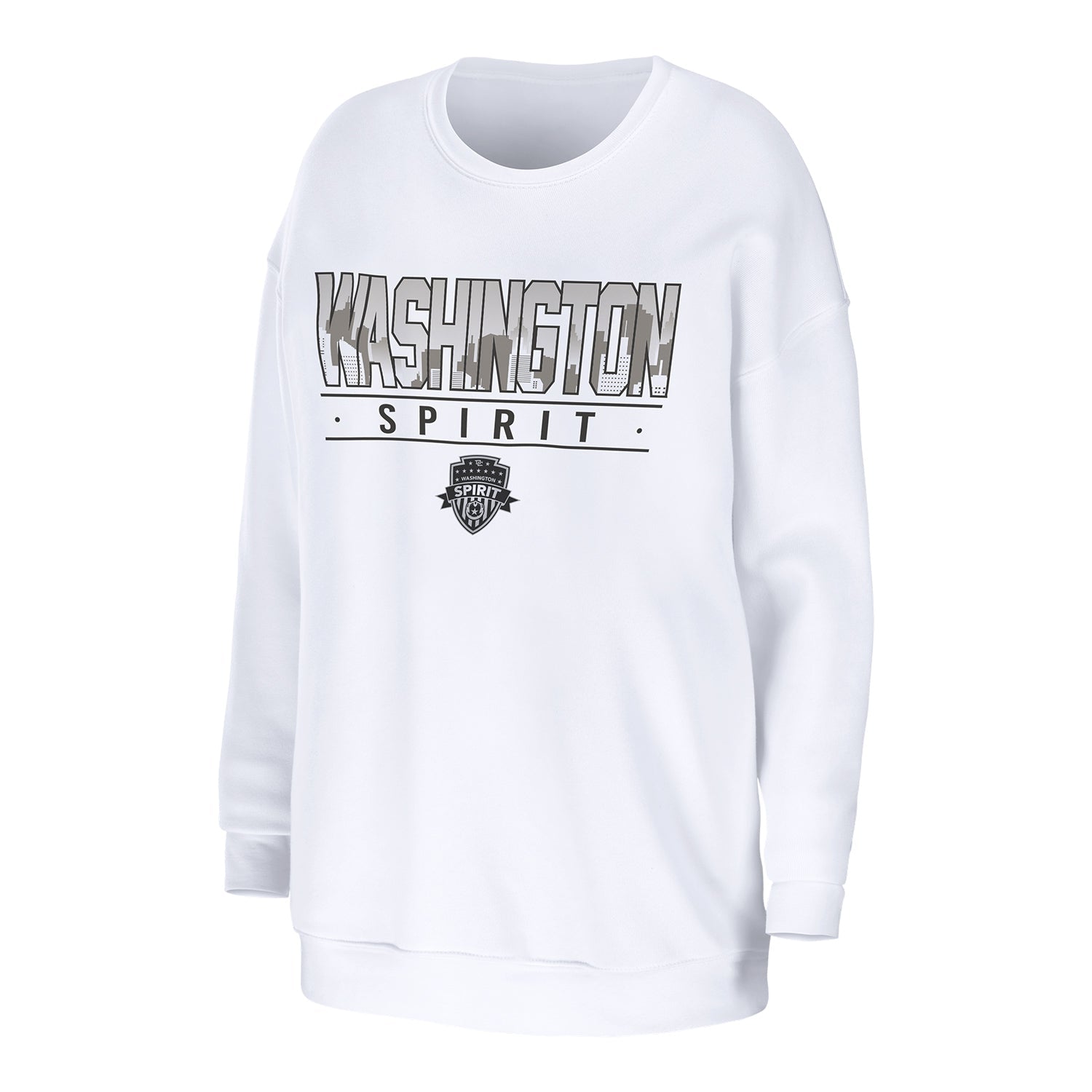 Women's Washington Spirit WEAR White Crewneck - Front View