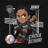 Unisex Washington Spirit Croix Bethune Chibi Black Tee