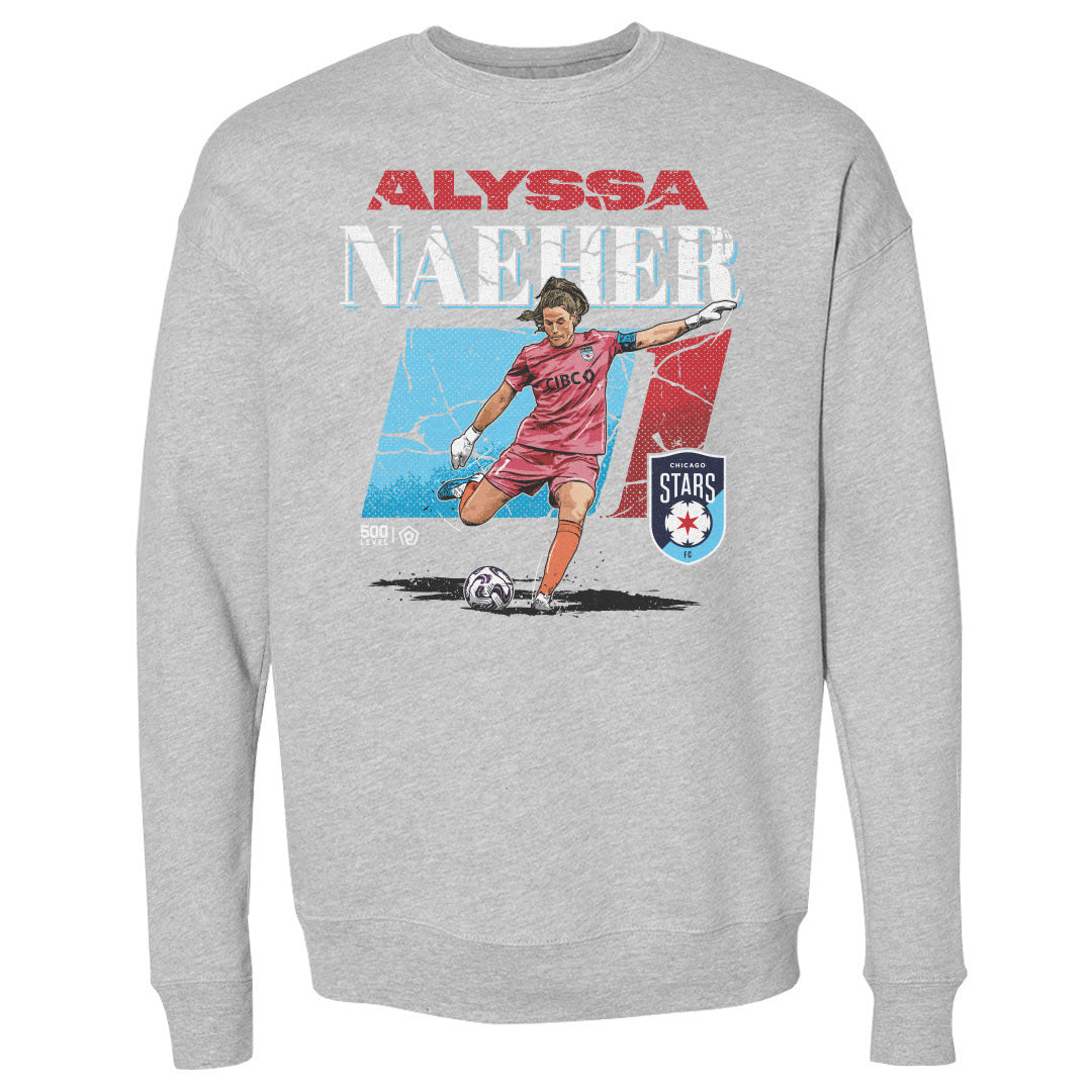Unisex Chicago Stars Alyssa Naeher Cracked Number Crewneck Sweatshirt