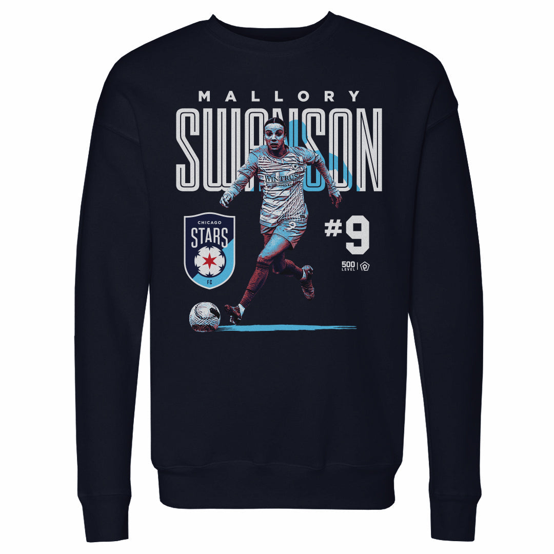 Unisex Chicago Stars Mallory Swanson Bitmap Crewneck Sweatshirt