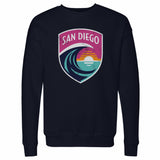 Unisex San Diego Wave Gray Vintage Primary Logo Sweatshirt