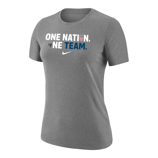 Women's Nike NC Courage x USWNT Grey Tee - Front View