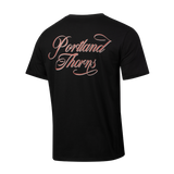 Unisex Portland Thorns Black Scripted Tee