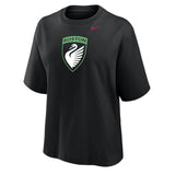 Women's Boston Legacy FC Crest Nike Black Boxy Tee
