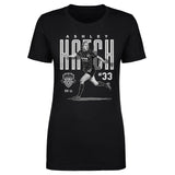 Women's Washington Spirit Black Ashley Hatch Bitmap Slim-Fit Tee