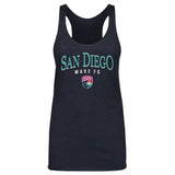 Women's San Diego Wave Navy Arched Wordmark Tank