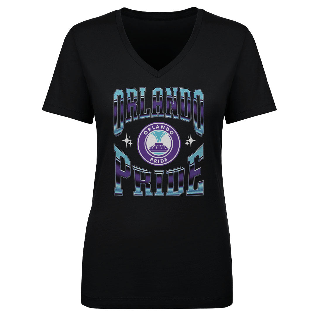 Women's Orlando Pride Vintage Primary Logo V-Neck Tee