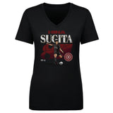 Women's Portland Thorns Hina Sugita Cracked Number V-Neck Tee