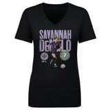 Women's Racing Louisville Savannah DeMelo Cracked Number V-Neck Tee