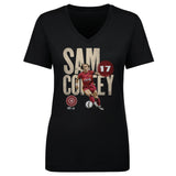 Women's Portland Thorns Black Sam Coffey Bold V-Neck Tee