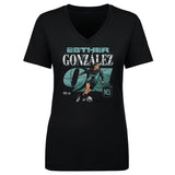 Women's NJ/NY Gotham FC Esther Gonzalez Cracked Number V-Neck Tee