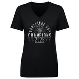 Women's Washington Spirit Black NWSL Challenge Cup Champions 2025 V-Neck Tee