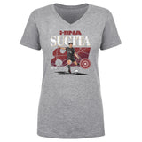 Women's Portland Thorns Hina Sugita Cracked Number V-Neck Tee