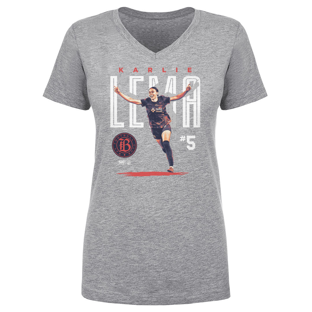 Women's Bay FC Karlie Lema Bitmap V-Neck Tee