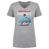 Women's Chicago Stars Micayla Johnson Cracked Number V-Neck Tee