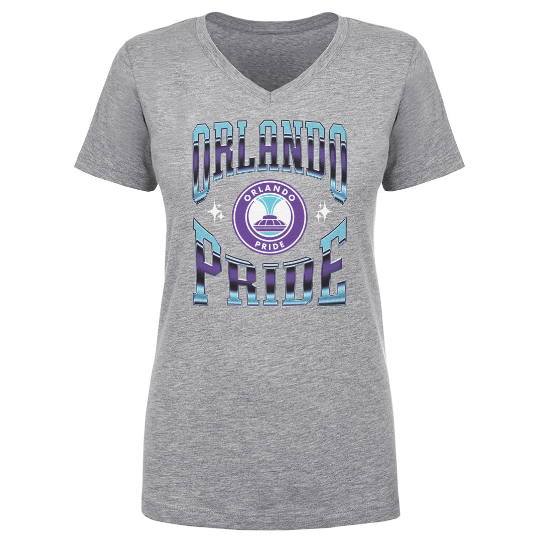 Women's Orlando Pride Vintage Primary Logo V-Neck Tee
