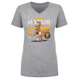 Women's Utah Royals Ally Sentnor Cracked Number V-Neck Tee