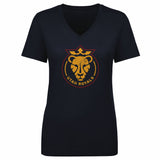 Women's Utah Royals Vintage Primary Logo Navy V-Neck Tee