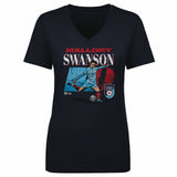 Women's Chicago Stars Mallory Swanson Cracked Number V-Neck Tee