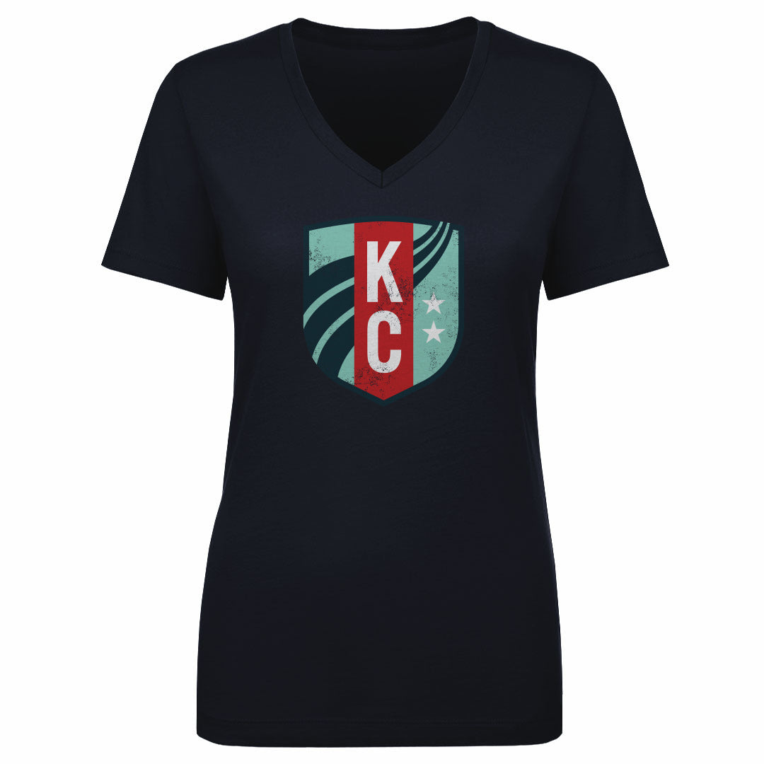 Women's KC Current Vintage Primary Logo V-Neck Tee